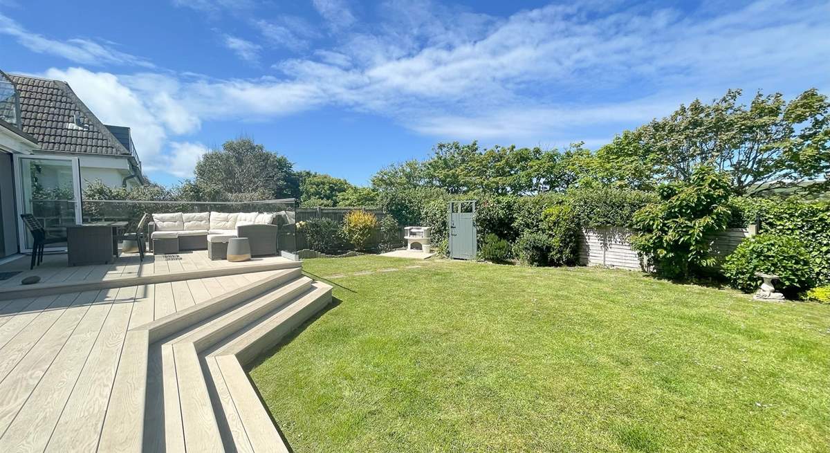 The lovely garden is ideal for summer days.