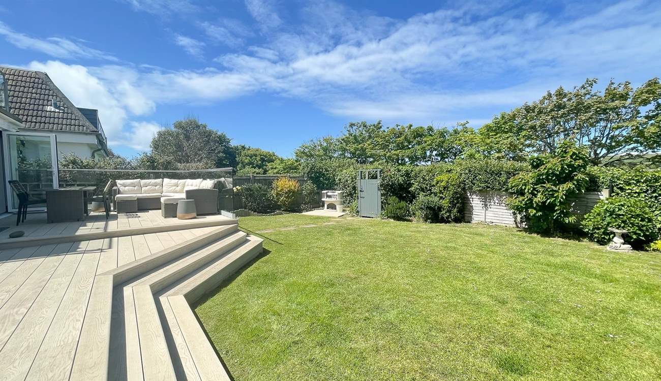 The lovely garden is ideal for summer days.