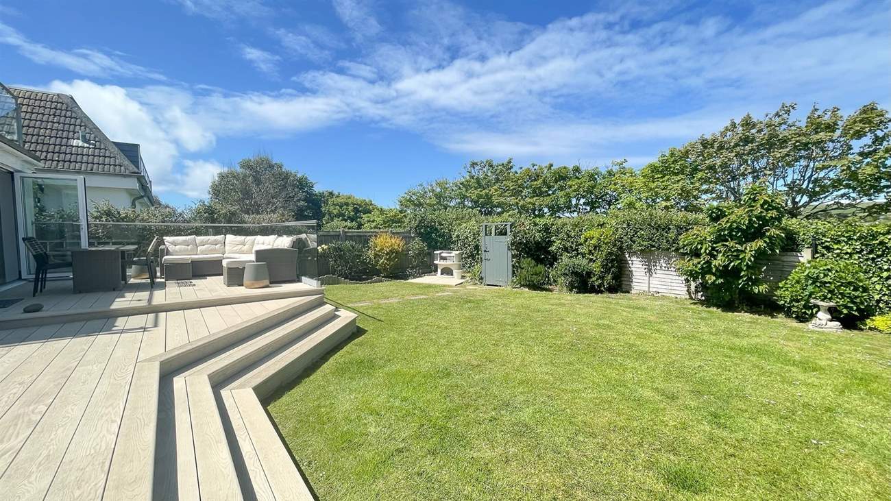 The lovely garden is ideal for summer days.