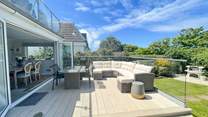 The sun-drenched terrace.