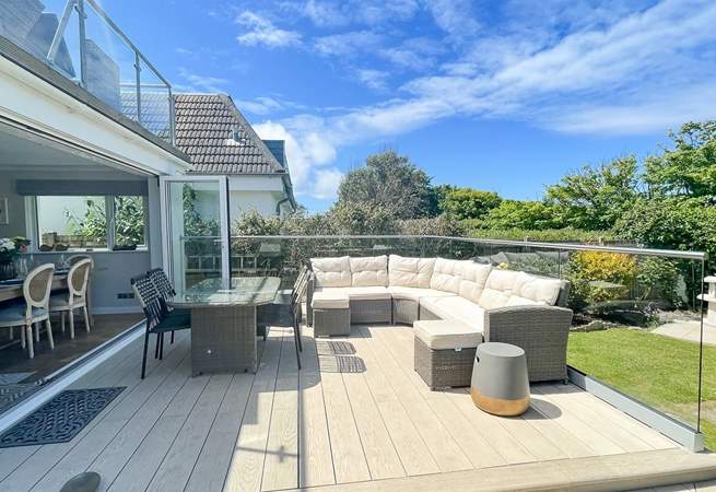 The sun-drenched terrace.