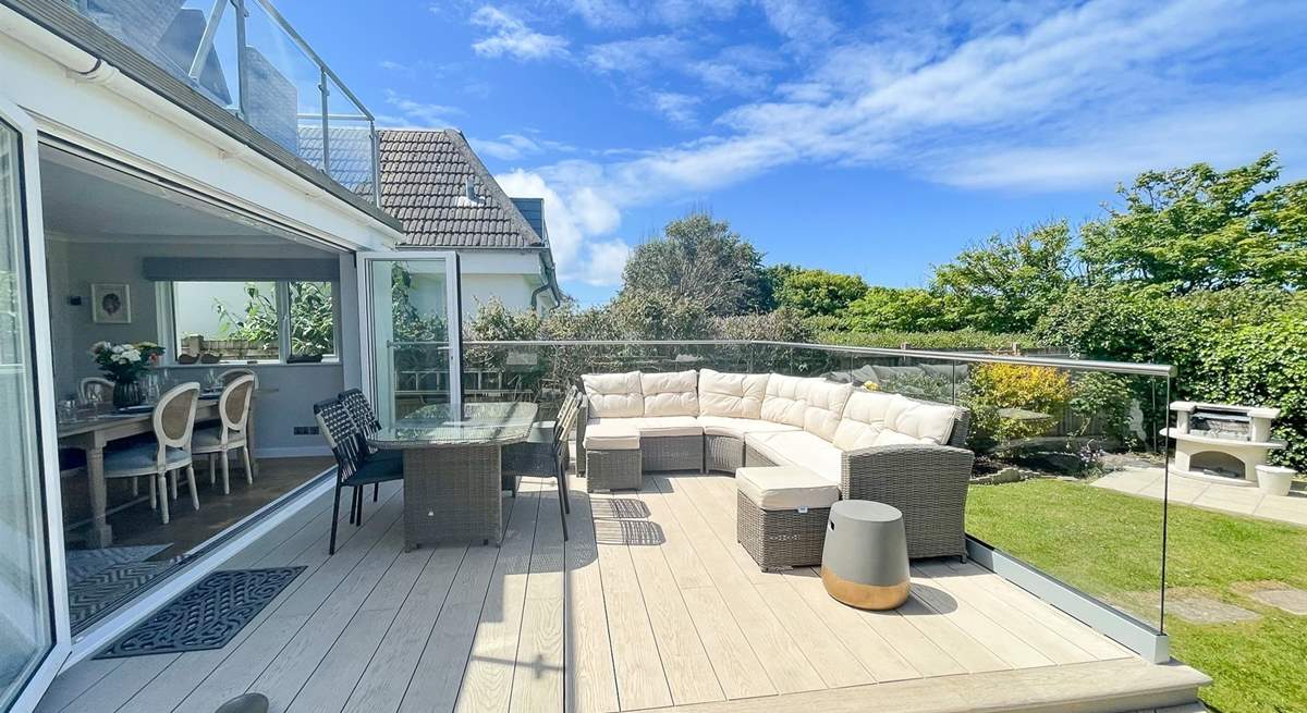 The sun-drenched terrace.