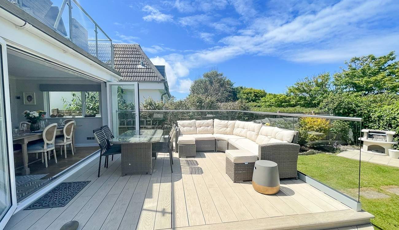 The sun-drenched terrace.