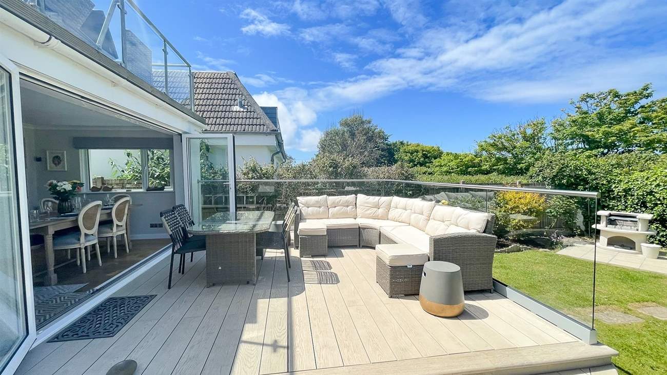 The sun-drenched terrace.