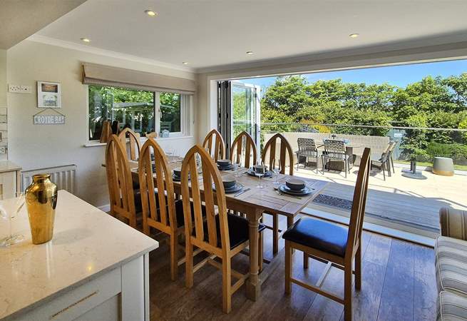 Leading out to the sunny garden.