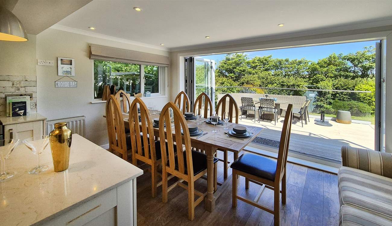 Leading out to the sunny garden.