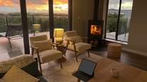 On cooler evenings the wood-burner will keep you cosy. 