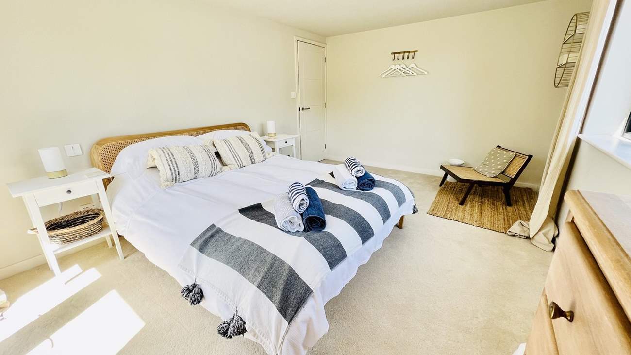 There is one bedroom on the ground floor and three bedrooms on the first floor.