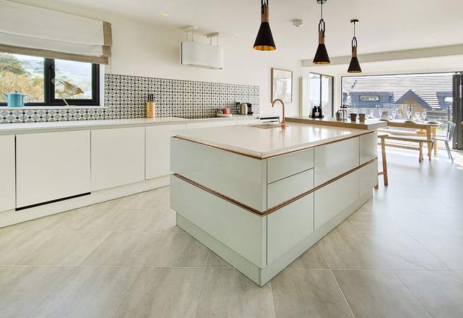 The stylish kitchen/diner is located on the first floor. 