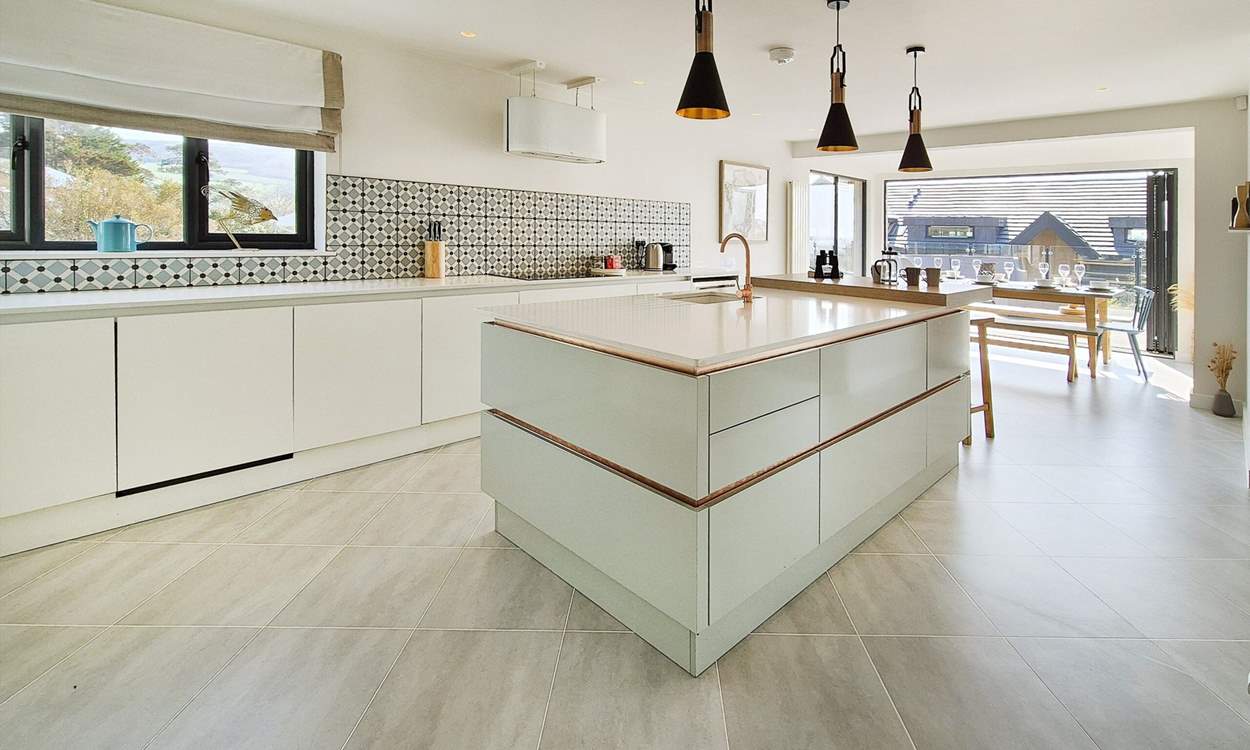 The stylish kitchen/diner is located on the first floor.