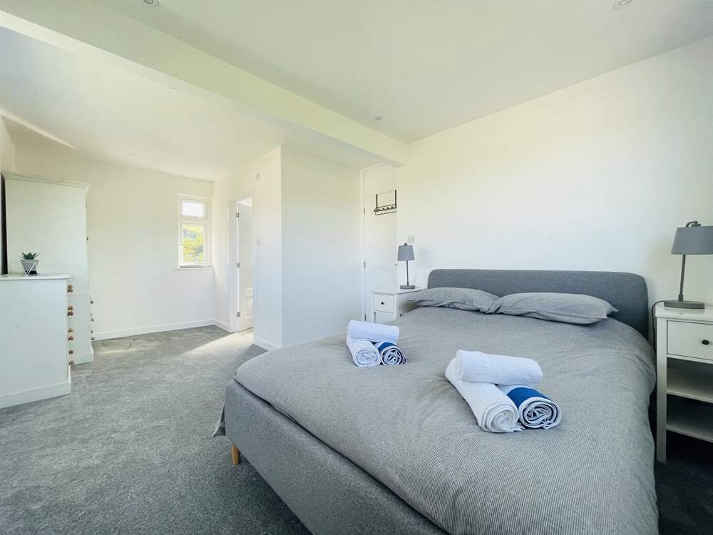 The spacious king room.