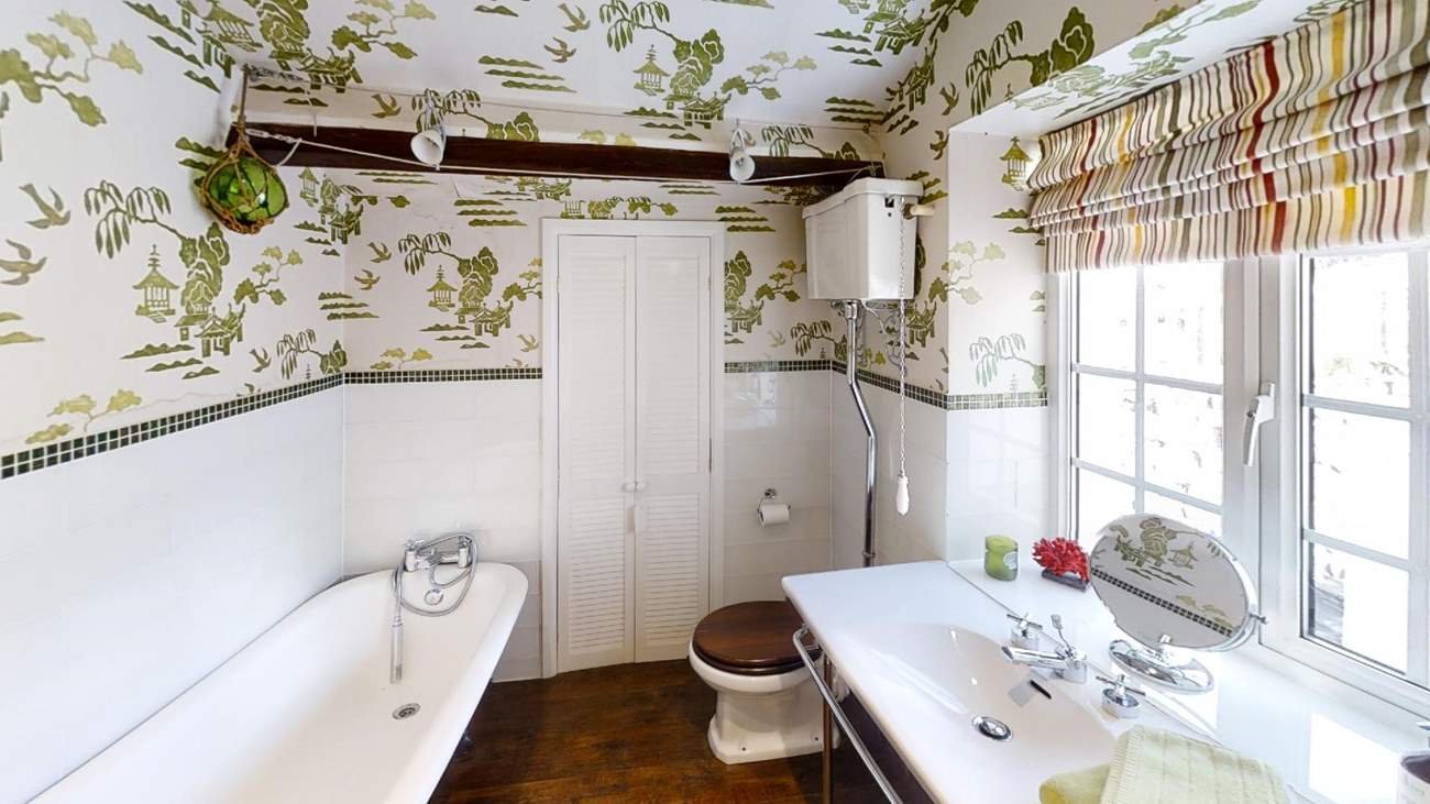 There are two bathrooms on the first floor.