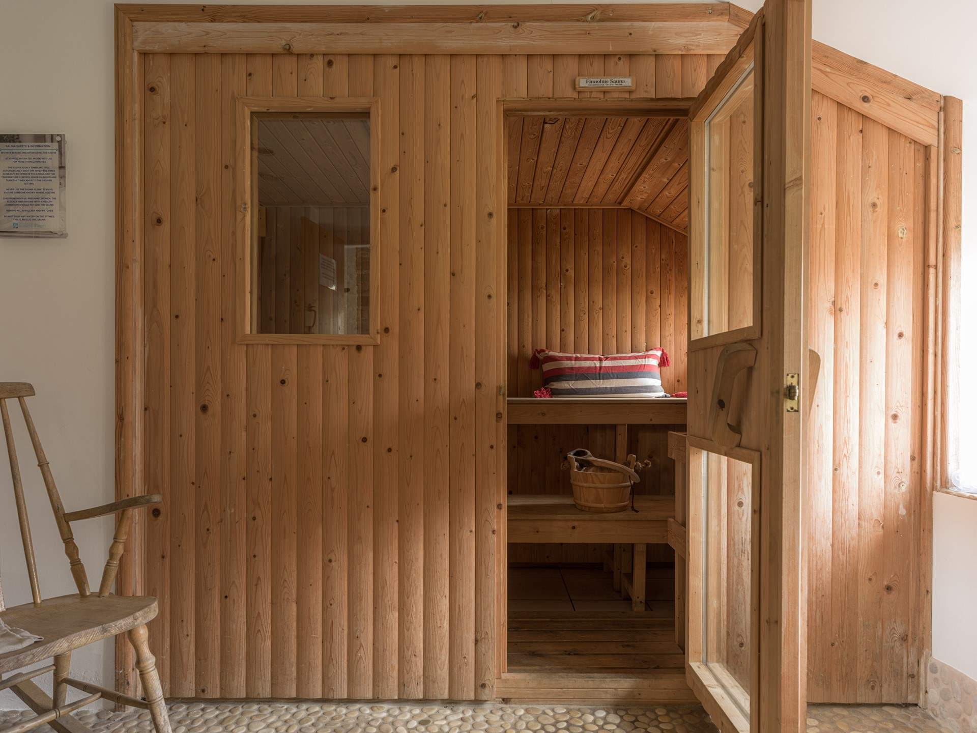 The sauna.