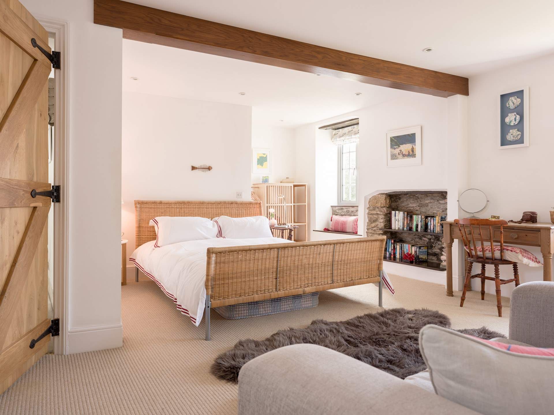 The perfect bedroom to rest and recharge after a day of walking the coast from your front door.