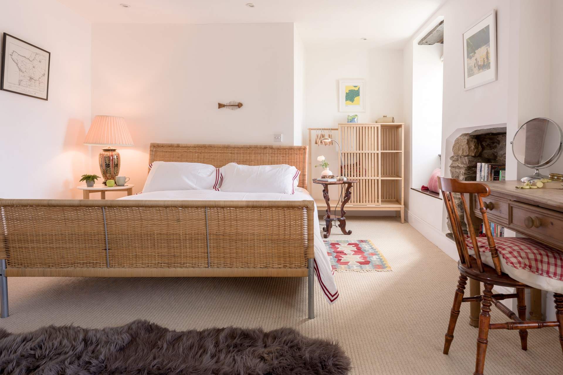 You will instantly relax into this bedroom with view out to the front of the house.