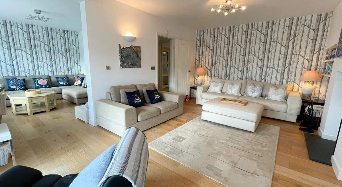 The gorgeous sitting-room has oodles of space for everyone. 
