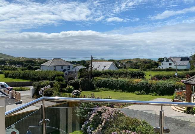 Take in the view towards the sea from bedroom three.