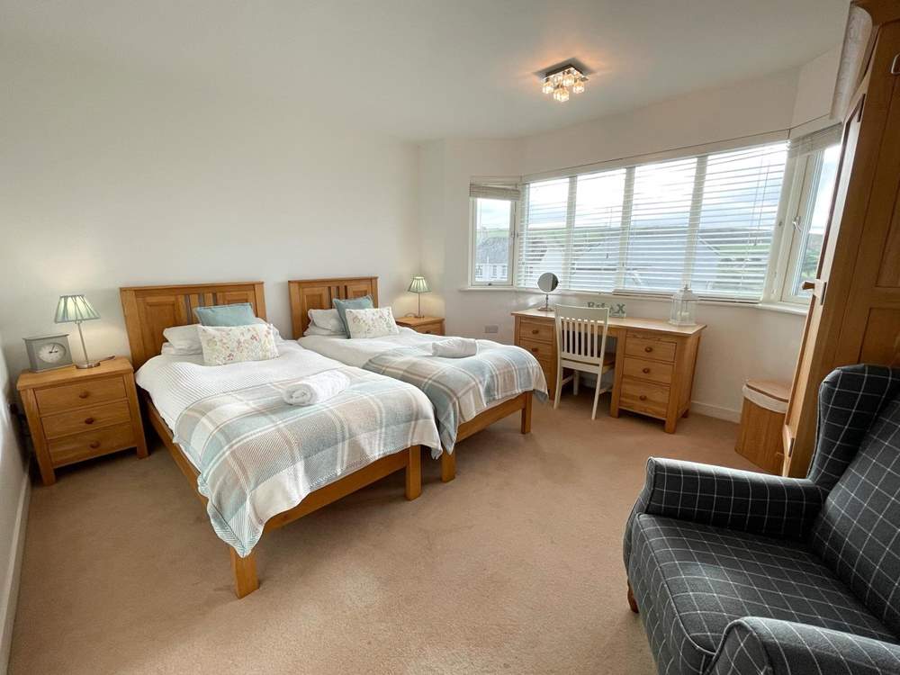 Twin beds are ideal for either children or adults.