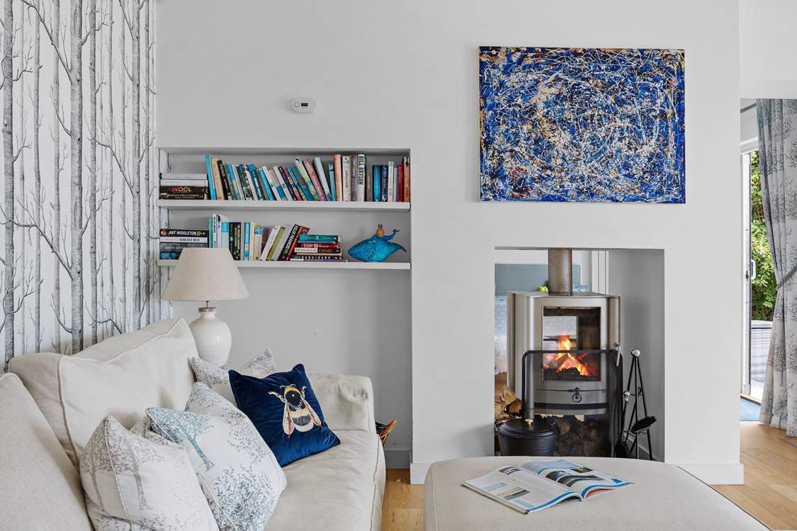 The warming wood-burner will keep you cosy throughout the seasons.