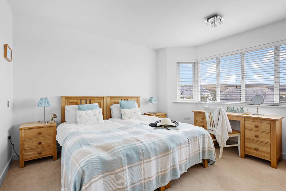 This room can be made up as a super-king double or twin beds for flexibility.