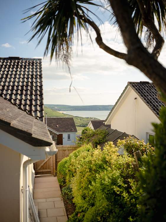 The beach and town of Woolacombe can be walked down to from the house.