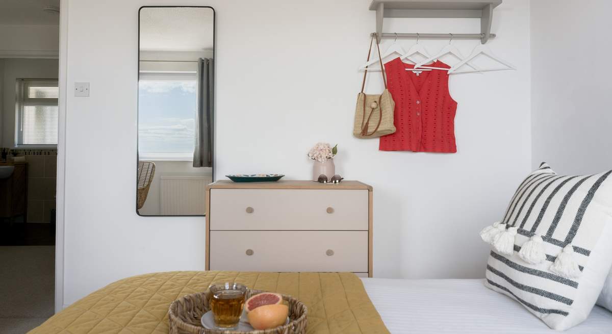 This bedroom offers a lovely sense of calm.