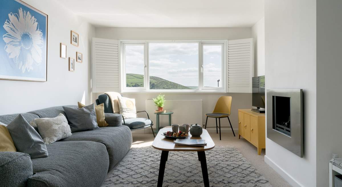 Contemporary furnishings welcome you into the first floor sitting-room. 