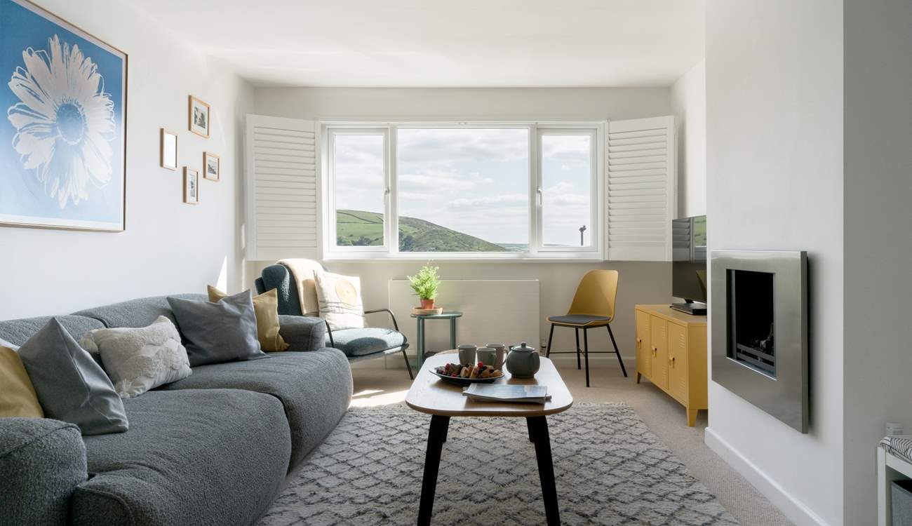 Contemporary furnishings welcome you into the first floor sitting-room. 