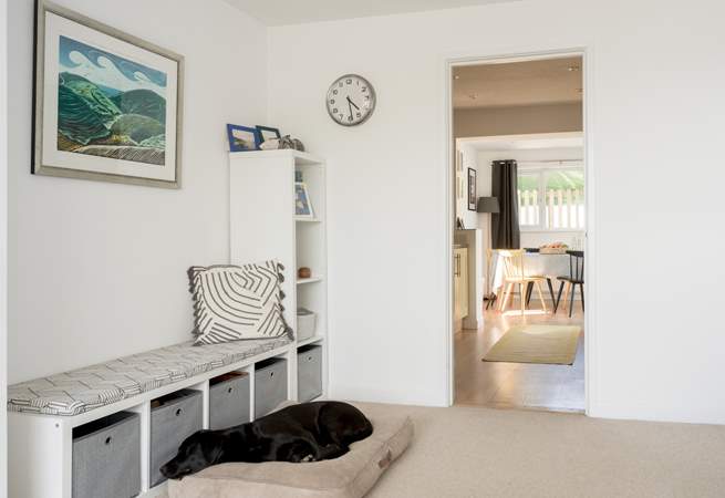 From the sitting-room head to the kitchen/diner and on to the back garden. 