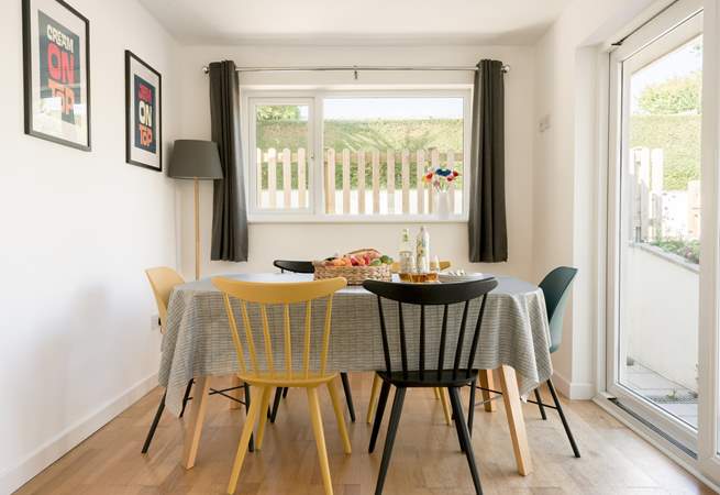 The kitchen/diner offers the perfect spot for a family feast.