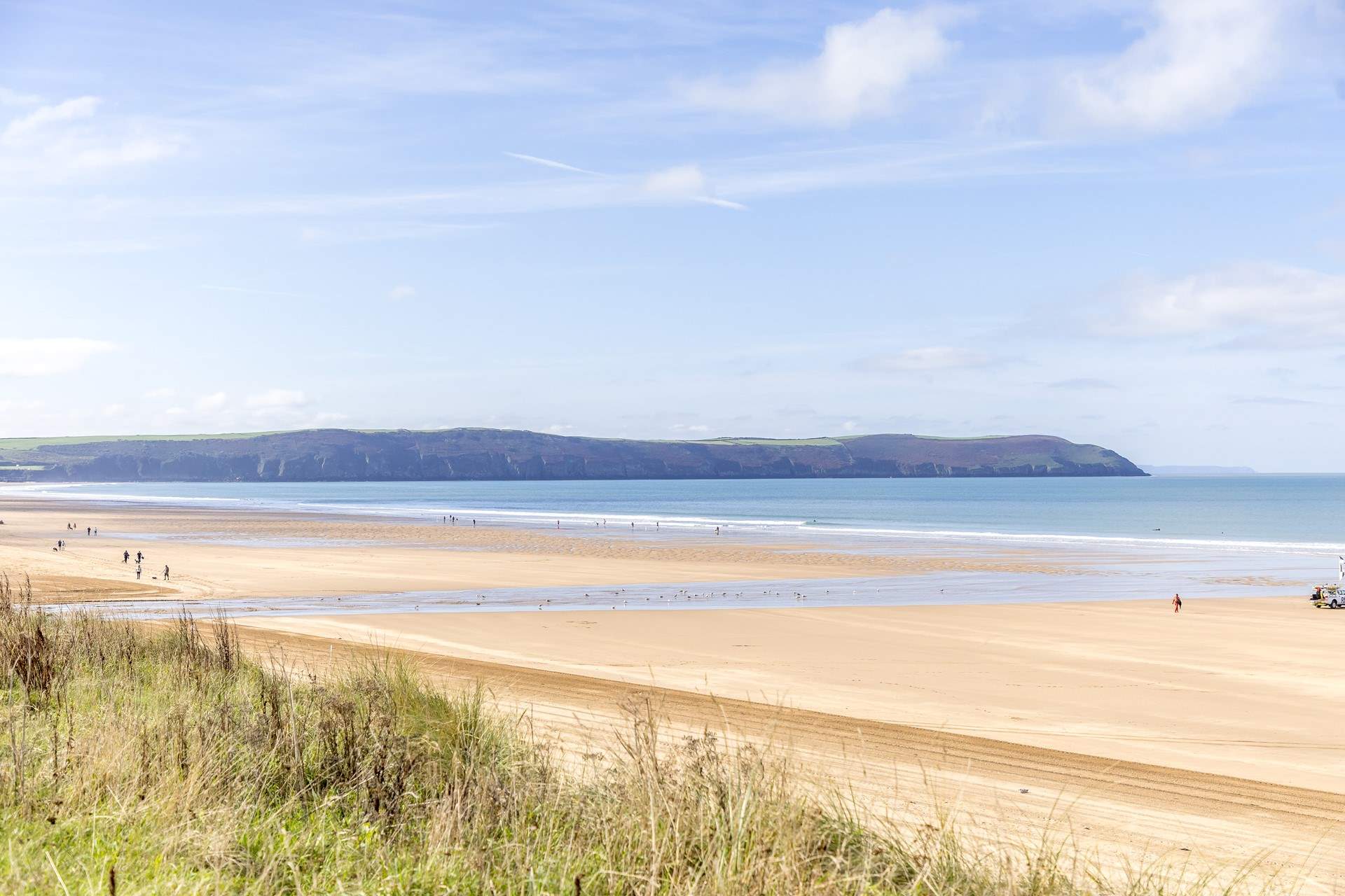 Miles of golden sands await at Woolacombe. 