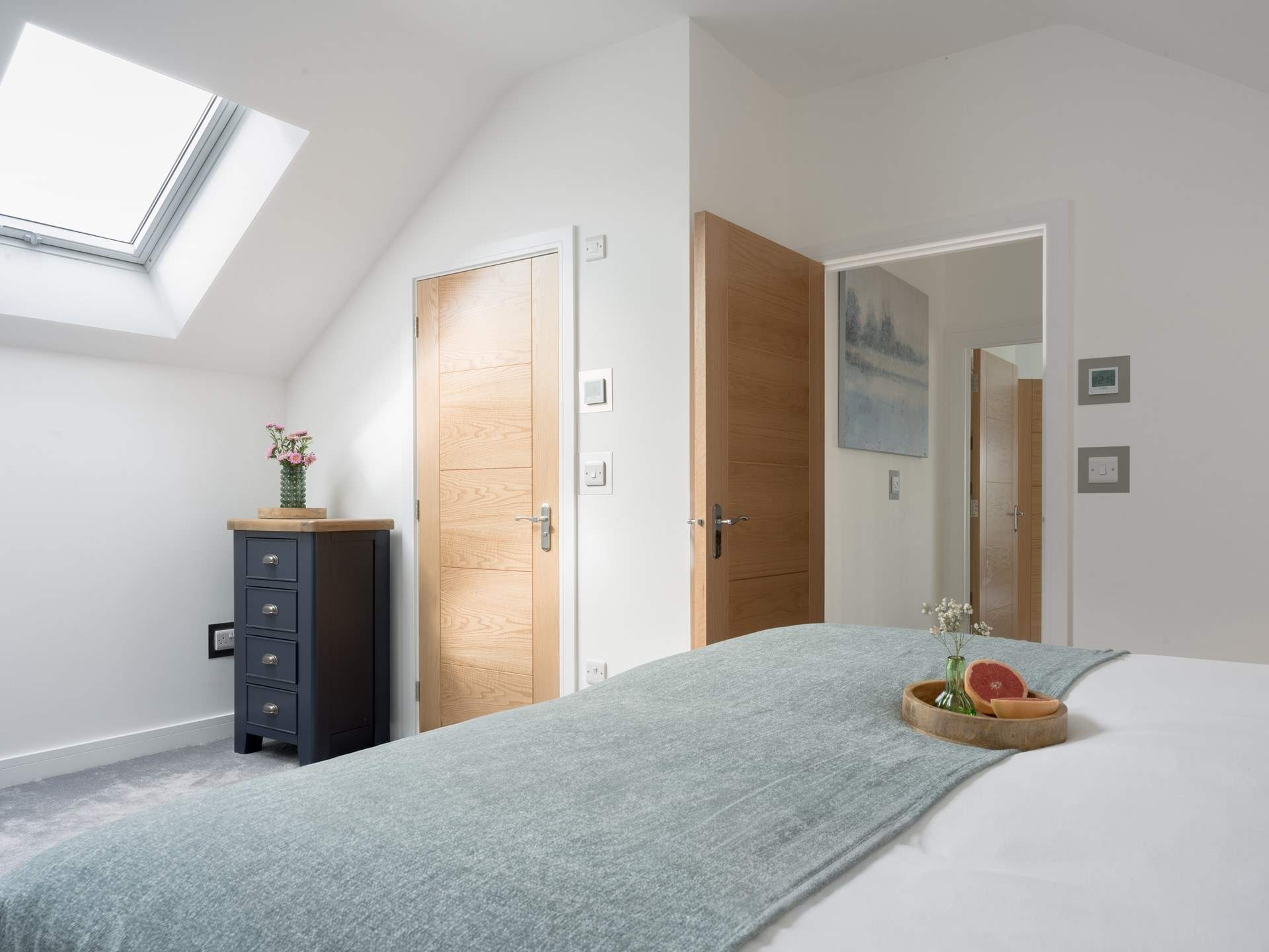 The shower ensuite is yet again sleek and modern.