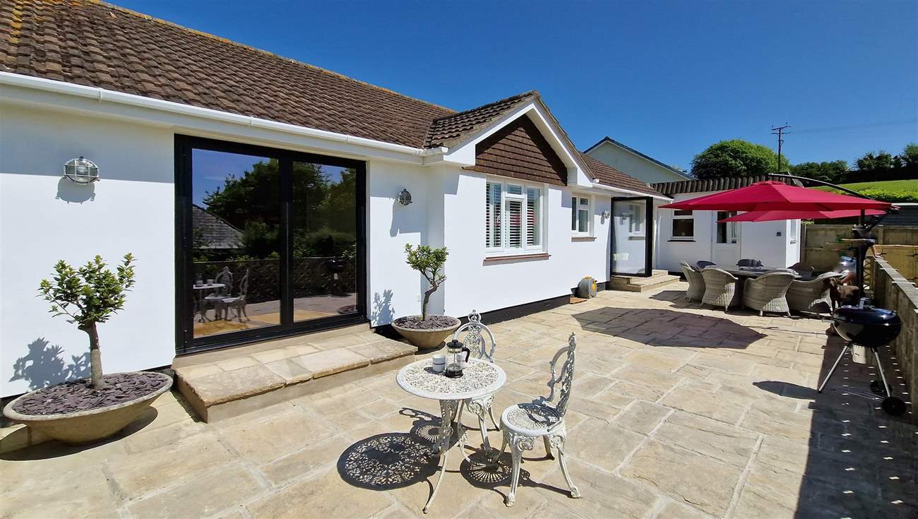 The large patio is a real suntrap.