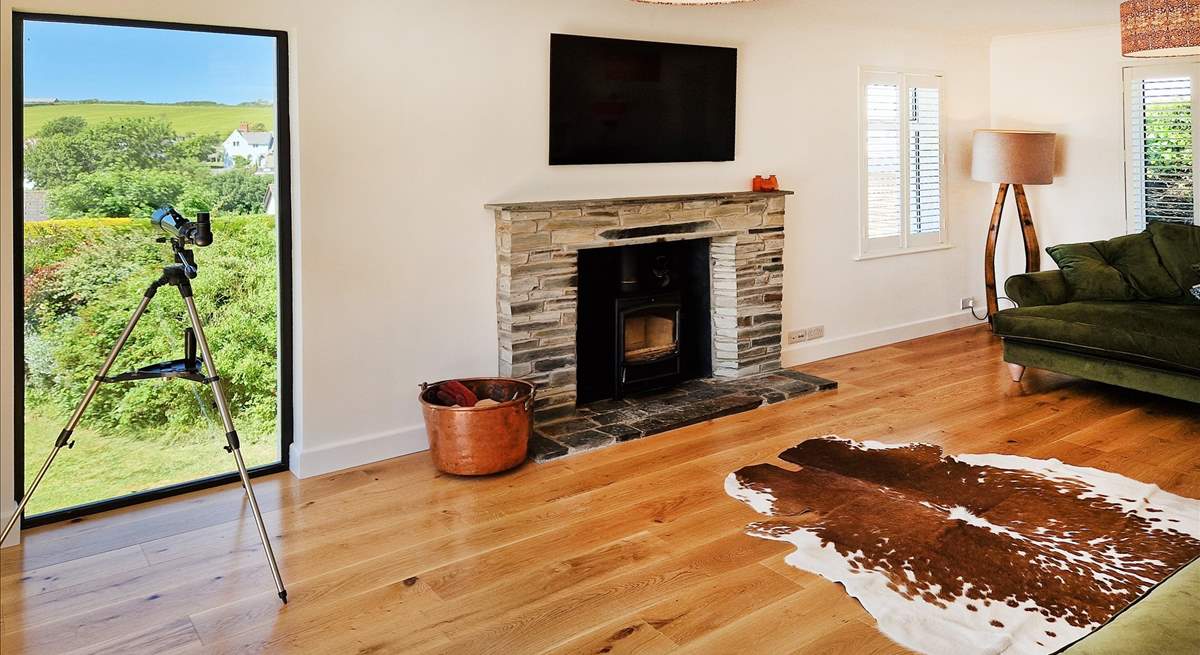 The wood-burner will keep you cosy on cooler days. 