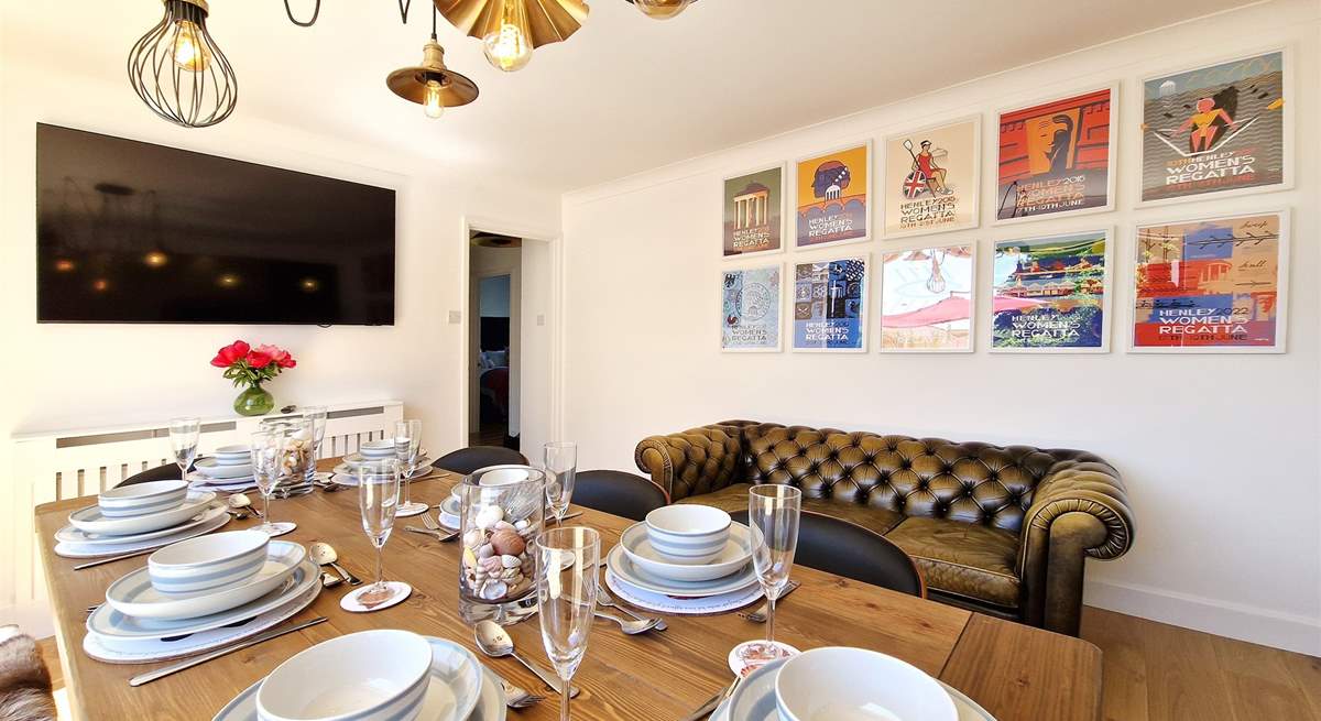 Gather everyone around the table to chat about the adventures of the day. 