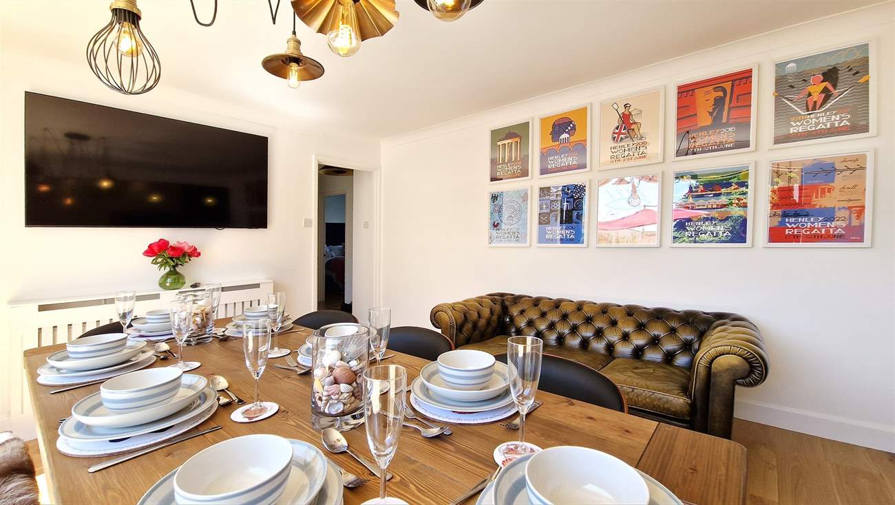 Gather everyone around the table to chat about the adventures of the day.