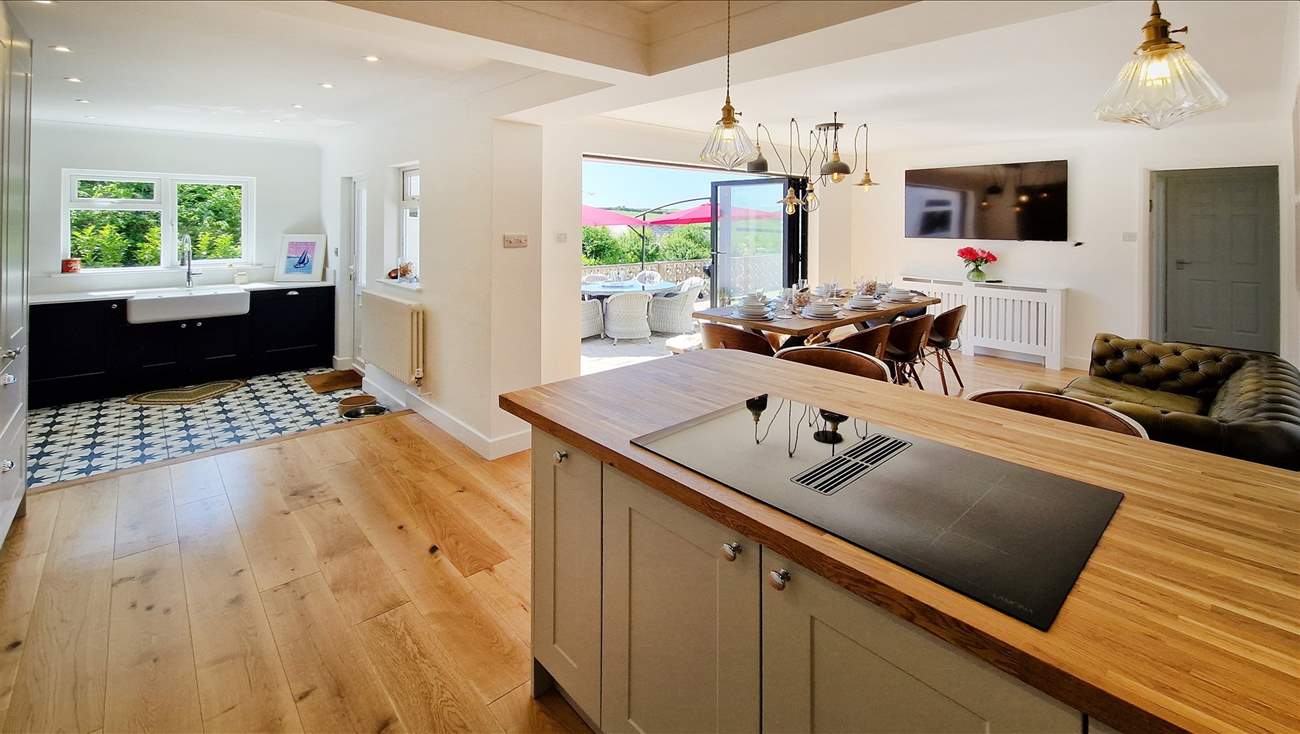 The kitchen/diner has access on to the sunny terrace.