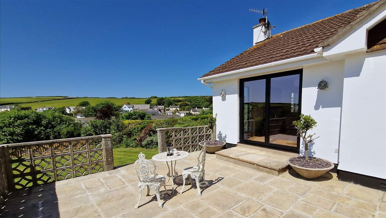 Pretty views from the patio of the surrounding countryside.