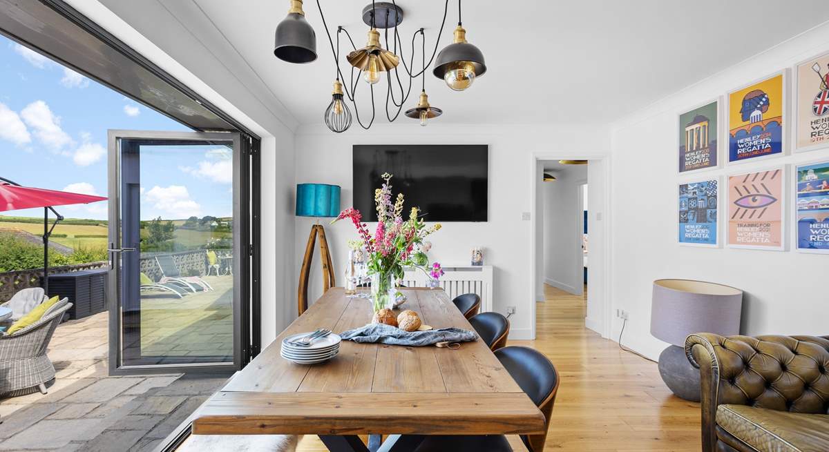 Open the bi-fold doors and let in the fresh Devon air. 