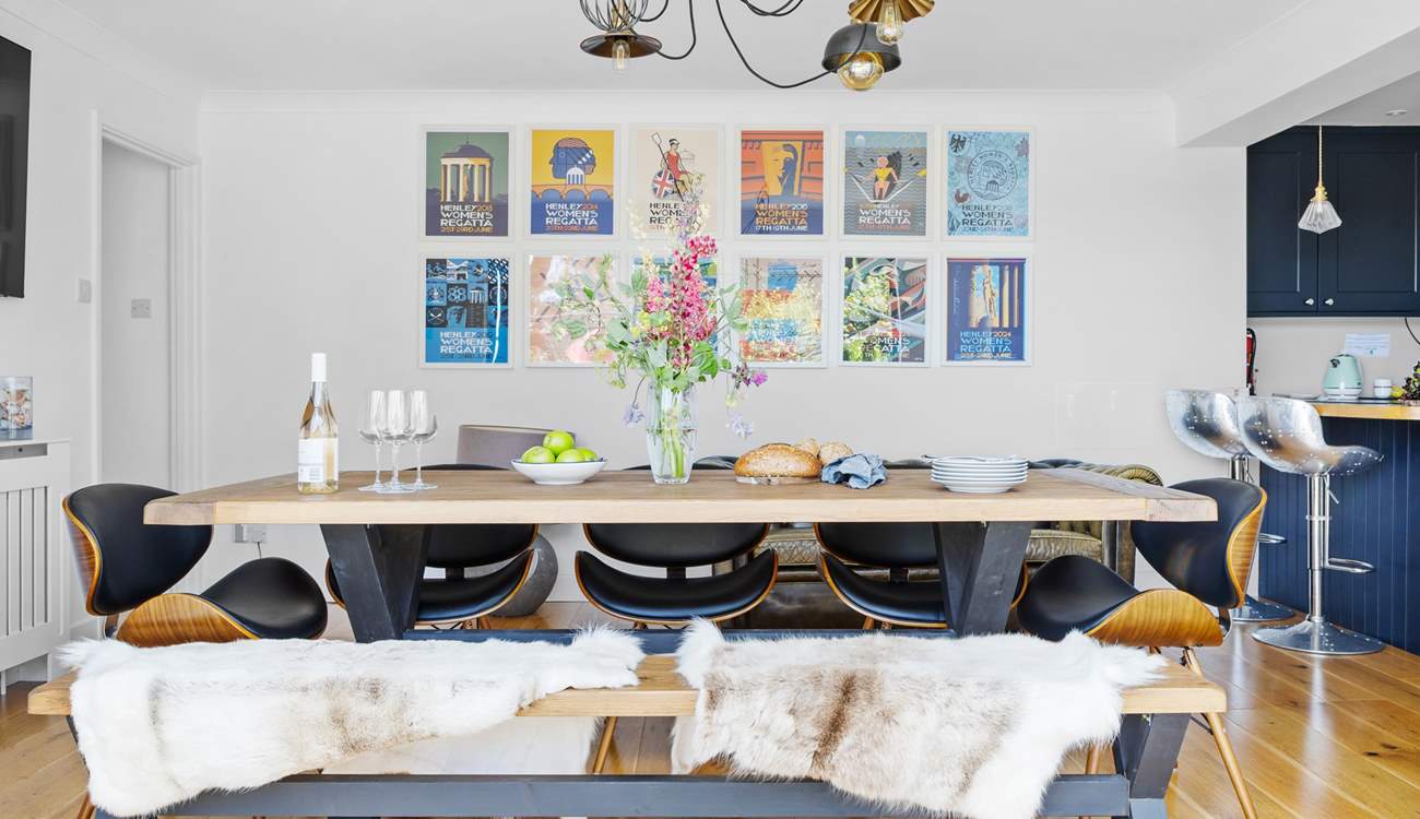 Gather everyone around the table to chat about the adventures of the day. 