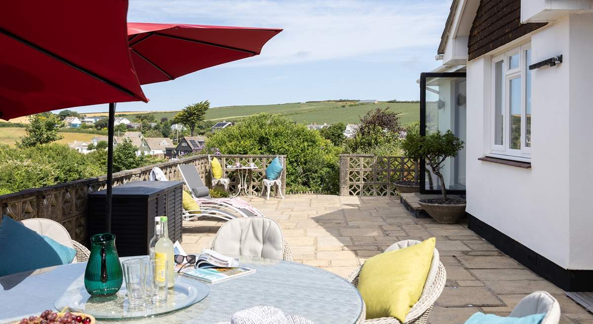 The large patio is a real suntrap.