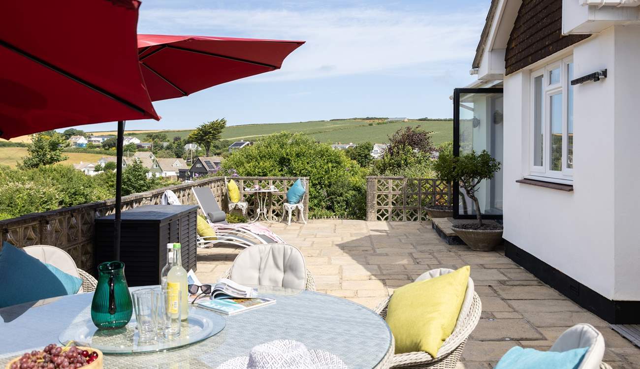 The large patio is a real suntrap.