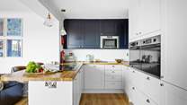 The super stylish kitchen.