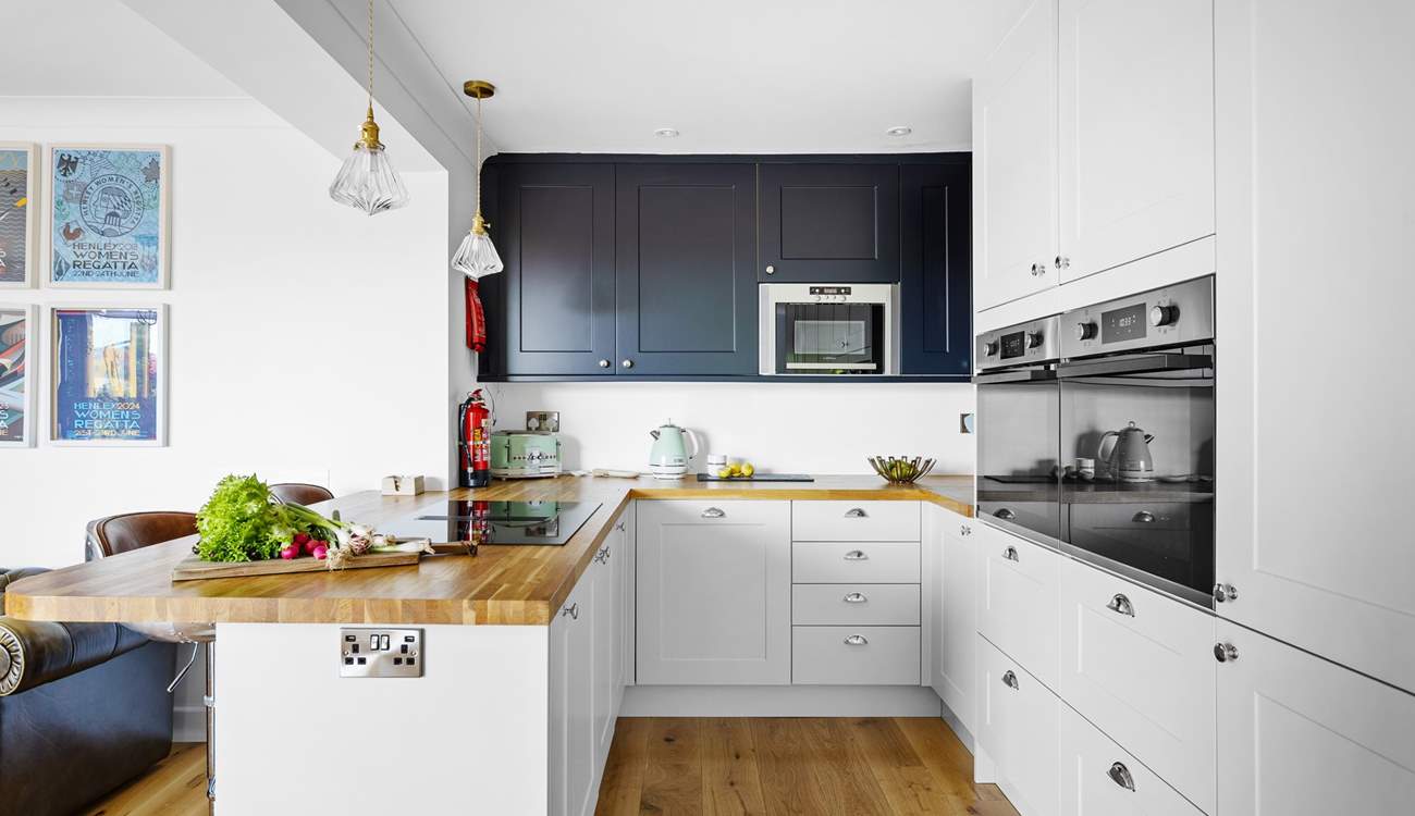 The super stylish kitchen.