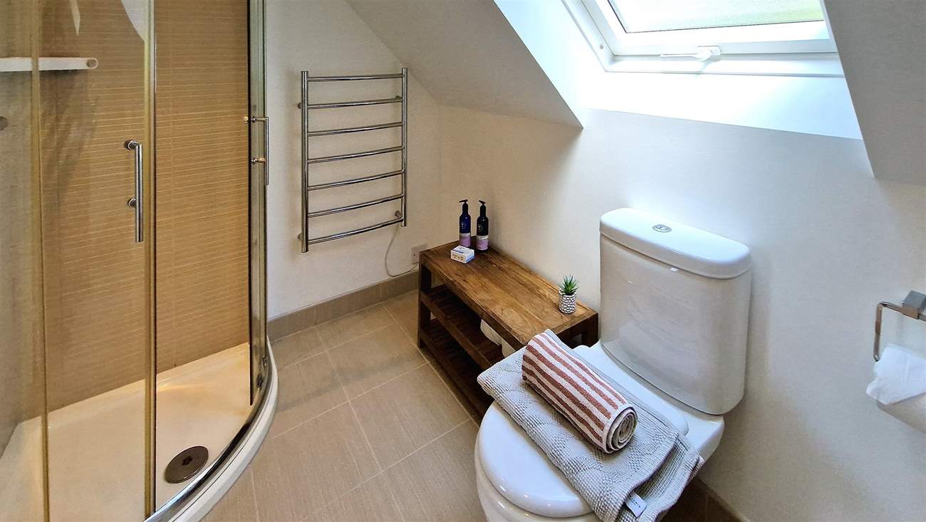 An en suite shower room.