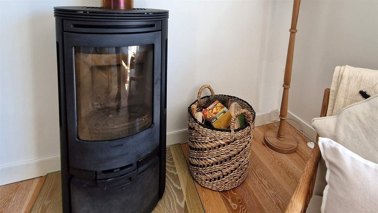Warm your toes by the wood-burner.