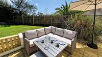 Enjoy the garden in the Devonshire sunshine whilst the children and family dog play on the lawn. 