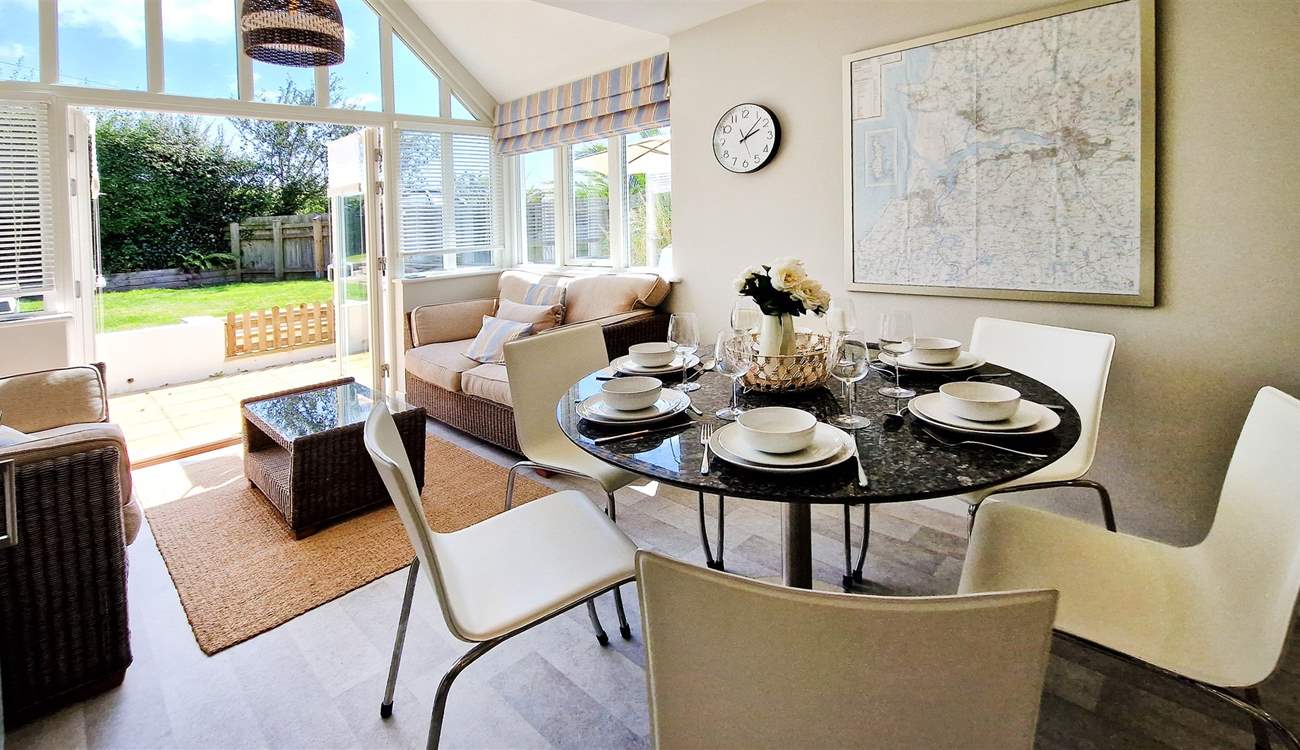 Gather around the dining table for a holiday meal to remember. 