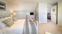 This beautiful room also has a en suite shower-room.