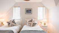 The twin room is ideal for either children or adults. 